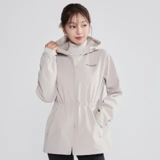 【Discovery Expedition】Bertex 3L女版中長版連帽外套 機能外套 防風 防潑水(DWWJ4B054-NBD)