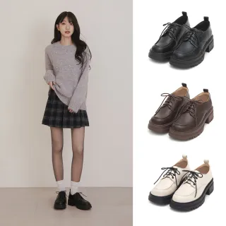 【D+AF】百變少女厚底綁帶德比鞋