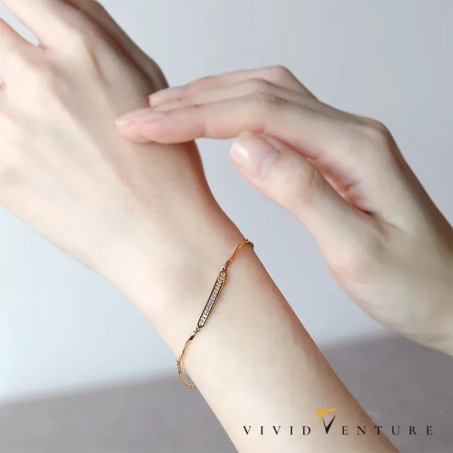 【Vividventure 亞帝芬奇】7分 天然鑽石 真鑽 手鍊 星光熠熠(14K金台)