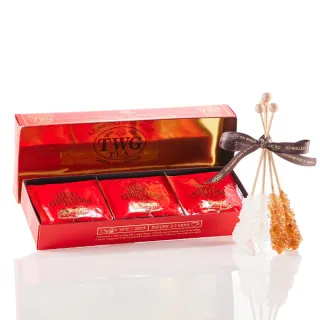 【TWG Tea】聖誕節慶茶 純綿茶包禮物組(純綿茶包15包/入+茶糖棒)