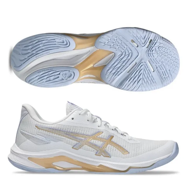 【asics 亞瑟士】NETBURNER BALLISTIC FF 4 男女款 排球鞋 匹克球(1053A070-100 1052A083-100 白 黑 銀 藍 