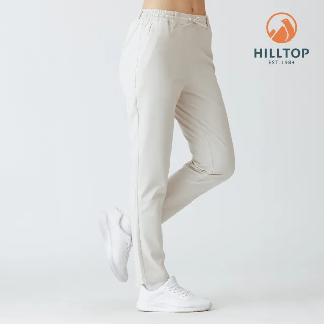【Hilltop 山頂鳥】超潑水抗UV彈性長褲 女款 卡其｜PH31XFR5ECN0