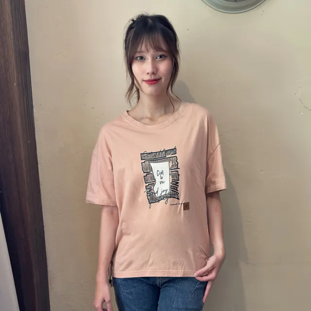 【Hana Mokuba】花木馬日系女裝印花圓領綁帶打折收口上衣(T恤)