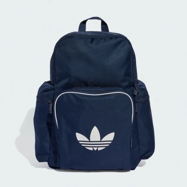 【adidas 愛迪達】小後背包 運動包 書包 旅行小包 三葉草 ADICOLOR BP 藍 JX0239
