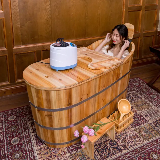 【G華林木桶店】大空間實木泡澡桶 110長 全身可泡 不帶蓋(汗蒸桶 浴缸 實木浴缸 沐浴桶 泡澡桶 預購12天)