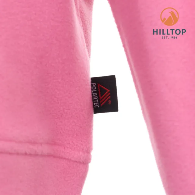 【Hilltop 山頂鳥】童款 POLARTEC保暖半開襟刷毛上衣 粉紅｜PH51XC96ECF0