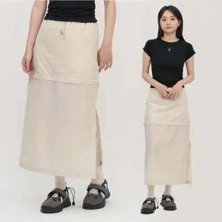 【plain-me】SAAKO 2WAY可拆卸防曬長裙 SAA5028-251(長裙 短裙 兩穿式 直筒 抗UV 裙子 中性 含內裡)