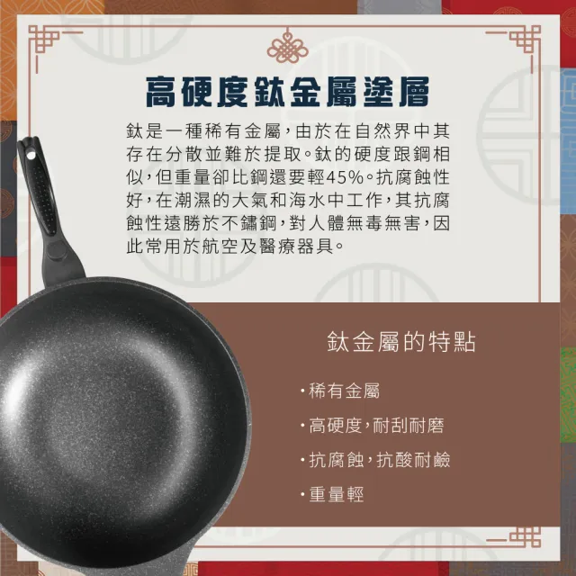 【LINOX】天堂鳥 韓國製 石墨烯&鈦IH炒鍋 36公分 不沾鍋(不沾中式炒鍋 適用IH爐)