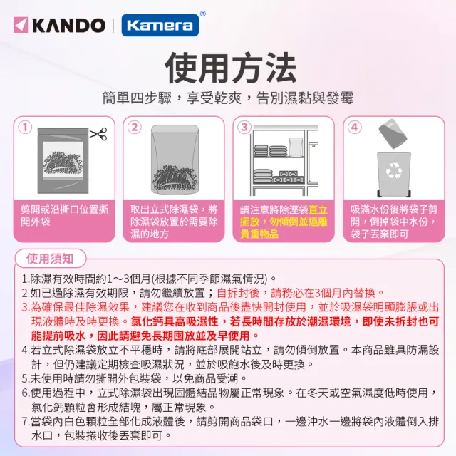 【Kando】20入-200g 立式除濕袋(除濕包/除濕劑/防潮/脫臭/衣物//鞋子/鞋櫃/衣櫥櫃)