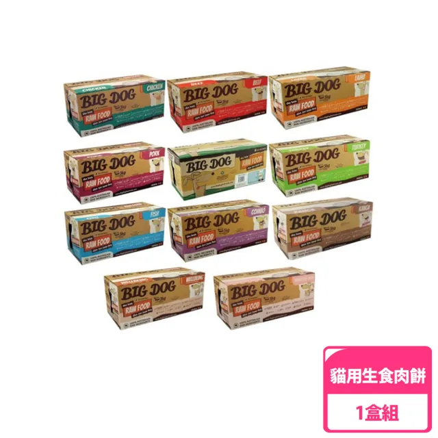【BARF 巴夫】澳洲BIG DOG犬貓用冷凍生食肉餅 1盒(犬貓用肉餅/犬糧/貓糧/生鮮食品)