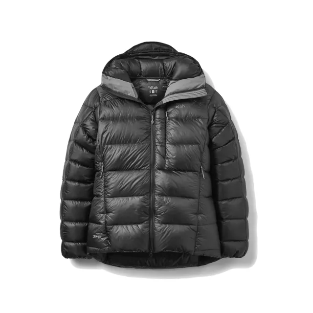 【RAB】Mythic Ultra Jacket Wmns 神話保暖羽絨連帽外套 女款 黑色 #QDB52