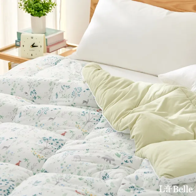 【Great Living 格蕾寢飾】La Belle 森林漫遊 韓式抑菌暖膚絨石墨烯發熱可水洗冬被(雙人)