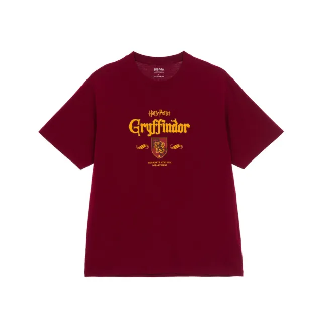 【GIORDANO 佐丹奴】男裝哈利波特授權印花短袖上衣 Harry Potter系列(76 深紅)