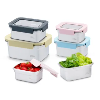 【CookPower 鍋寶】馬卡龍可微波不鏽鋼保鮮盒6件組