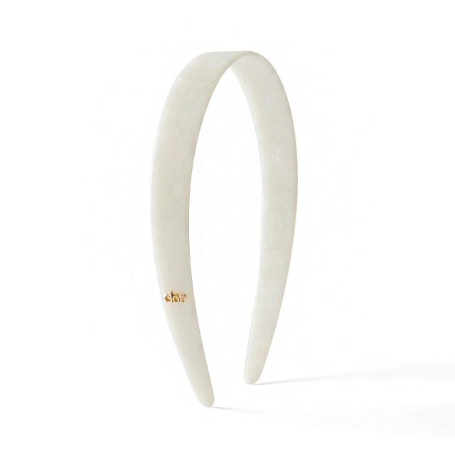 【Rockfish Weatherwear】SLIM HAIRBAND 細版髮箍 大理石紋 clor 標誌 金屬 刻印 珠光白色