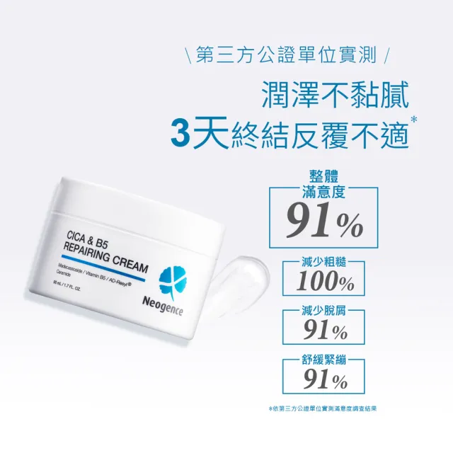 【Neogence 霓淨思】積雪草B5舒敏修護乳霜-3入