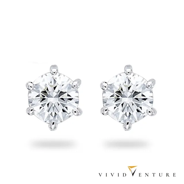 【Vividventure 亞帝芬奇】GIA 60分 FVS2 3EX 八心八箭 天然鑽石 耳環 多款選 單純愛(14K金台+18K金耳針)