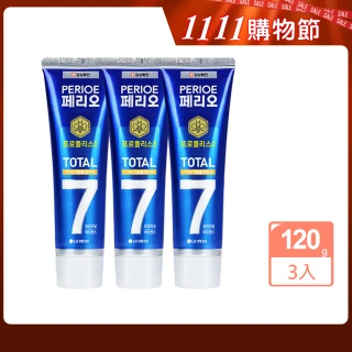 【PERIOE倍麗兒】7效蜂膠牙膏120gx3入任選(經典藍/青檸紅/沁涼綠)