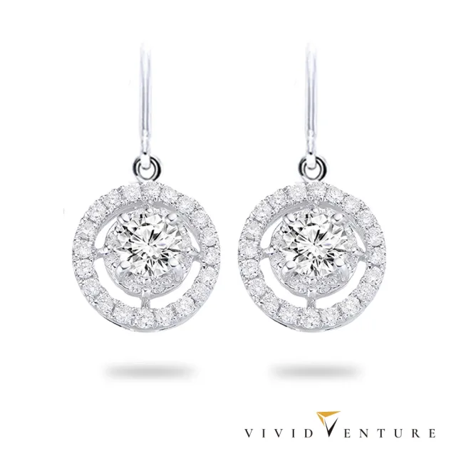 【Vividventure 亞帝芬奇】GIA 60分 FVS2 3EX 八心八箭 天然鑽石 真鑽 耳環 圓滿(14K金台+18K金耳勾)