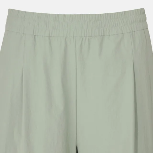 【DESCENTE】長褲 女 運動褲 寬褲 快排 WOMENS WOVEN WIDE FIT PANTS 綠 SQ322PPT72-KHK0