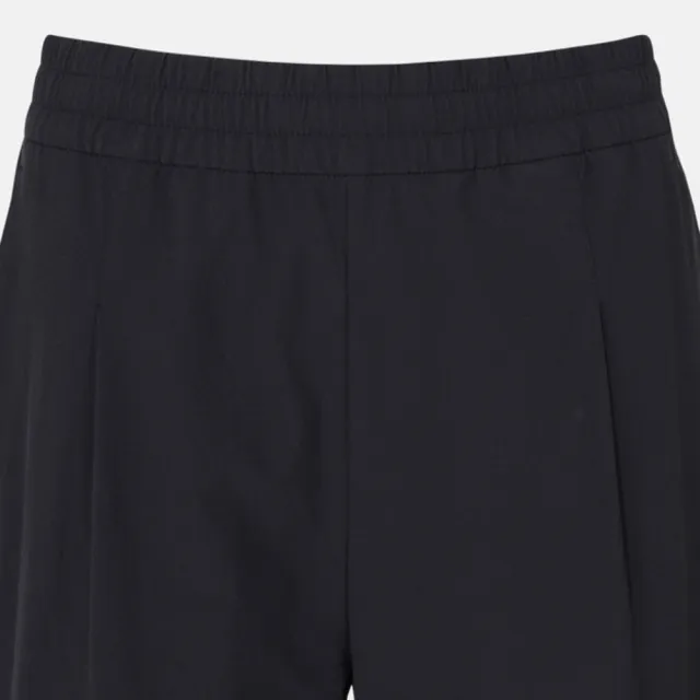 【DESCENTE】長褲 女 運動褲 寬褲 快排 WOMENS WOVEN WIDE FIT PANTS 黑 SQ322PPT72-BLK0