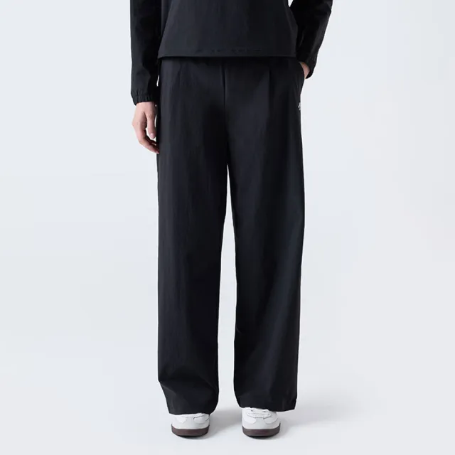 【DESCENTE】長褲 女 運動褲 寬褲 快排 WOMENS WOVEN WIDE FIT PANTS 黑 SQ322PPT72-BLK0