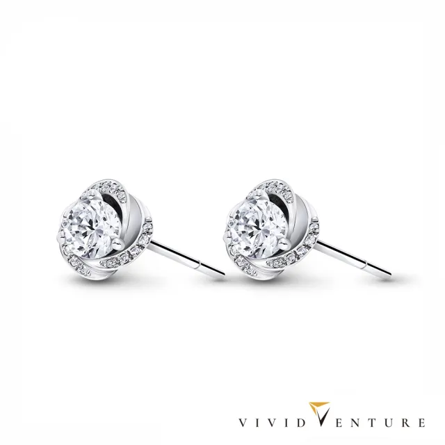 【Vividventure 亞帝芬奇】GIA 60分 FVS2 3EX 八心八箭 天然鑽石 耳環 多色選 圓滿旅程(14K金台+18K金耳針)