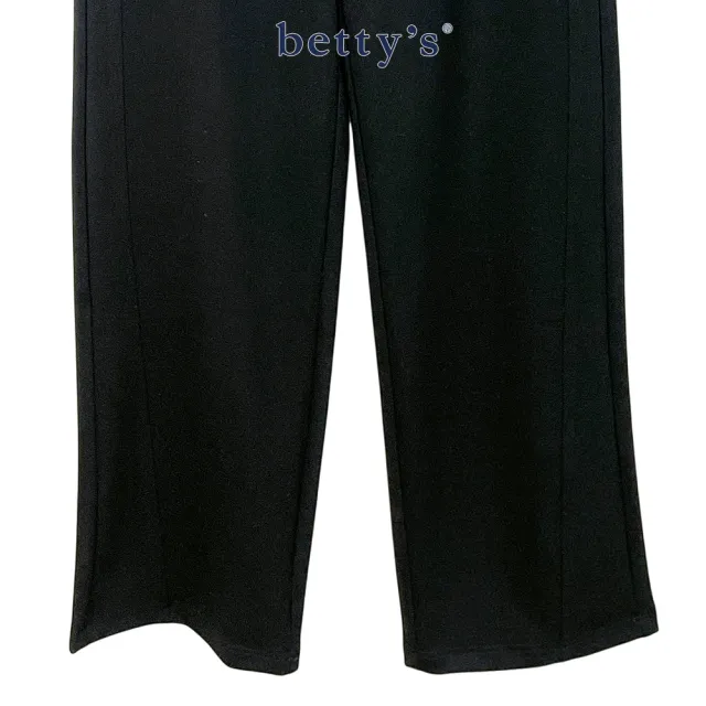 【betty’s 貝蒂思】雙車線抽繩絲巾長褲(黑色)