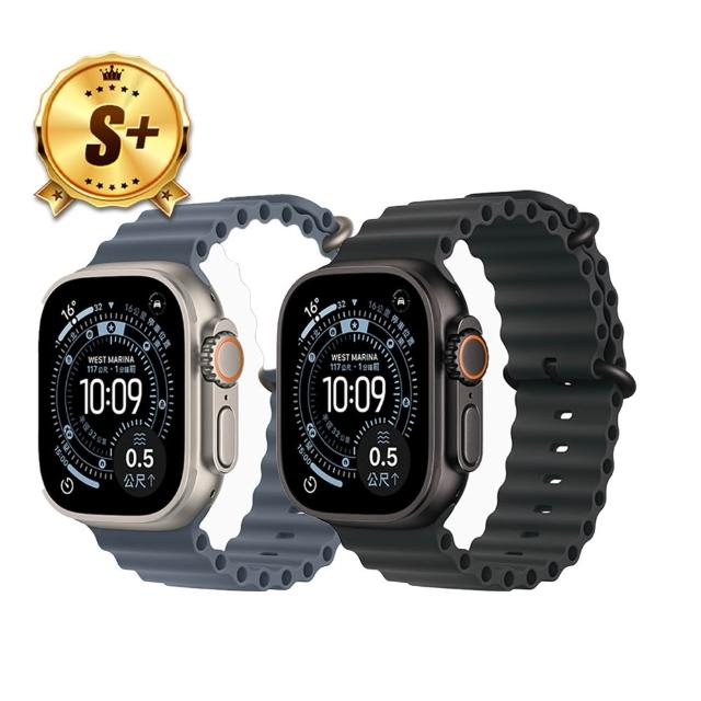 【Apple】S+級福利品 Apple Watch Ultra 2 2024 GPS+行動網路 49mm(鈦金屬錶殼搭配海洋錶帶)