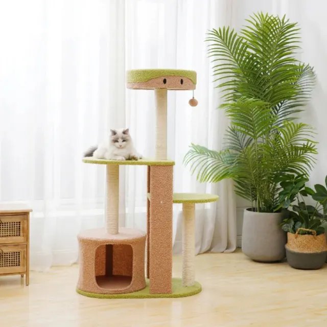 【Petpals】療癒生物貓跳台5層(貓跳台/貓抓柱/貓抓板/睡窩)