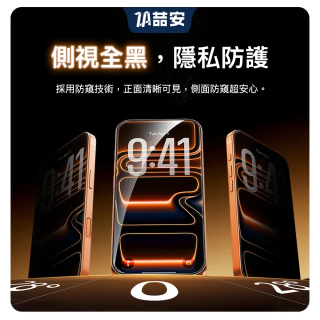 【ZA 喆安】防窺鋼化玻璃螢幕手機保護貼膜i17/16/15/14/13/12/11/Xr Air/Plus/Pro/Pro Max 適用蘋果iPhone