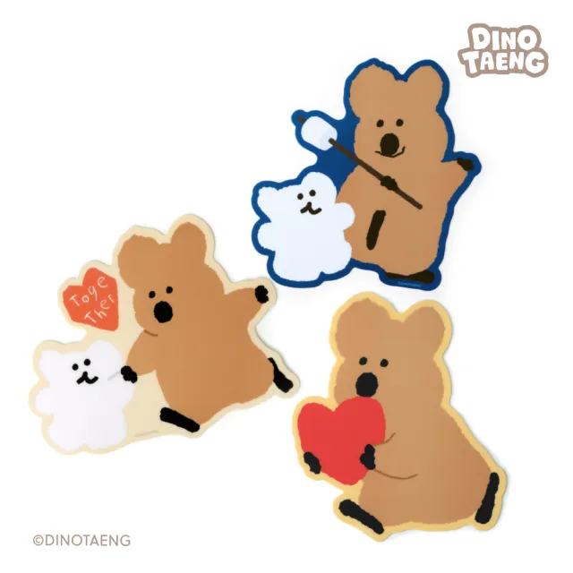 【Norns】DINOTAENG Slim超薄造型滑鼠墊(呆萌町 QUOKKA BOBO 電腦滑鼠桌墊)