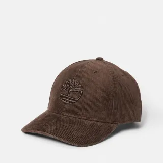 【Timberland 官方旗艦】中性棕色燈芯絨LOGO棒球帽(A65RJ243)