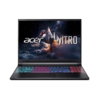【Acer 宏碁】16吋 R5 RTX5060輕薄電競筆電-黑(Nitro V/ANV16S-41-R5FT/R5-240/16G/512GB/RTX5060/W11)