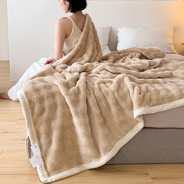【ALAI 寢飾工場】托斯卡泡泡兔絨毛毯 150 x 200cm(1入 多色任選 保暖被/冬被/毛毯/毯子)