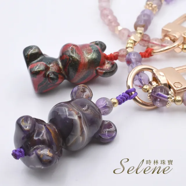 【鑫運來】◎大漆小熊造型水晶吊飾(多款任選)