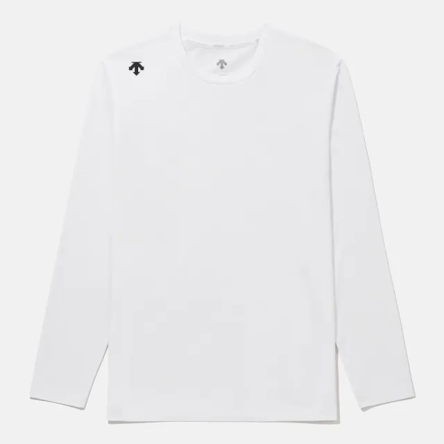 【DESCENTE】長袖上衣 男 快排 TOUGH ESSENTIAL LONG SLEEVE 白 SQ323UTL72-WHT0