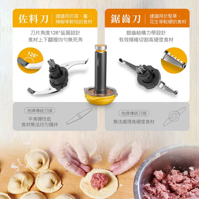 【CHIMEI 奇美】多功能食材/食物調理機_升級陶瓷碗3+1套組(MX-12G2CX/寶寶副食品/佐料醬料絞肉)