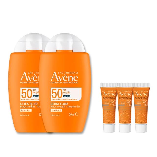 【Avene 雅漾官方直營】極速清爽防曬液SPF50 50ml_2入