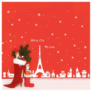 【JB 時尚壁貼】雪花巴黎