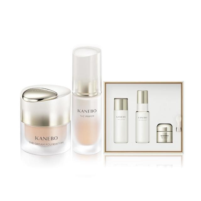 【Kanebo 佳麗寶】KANEBO 臻萃光采粉霜+飾底乳奢華逆齡組(多色任選_大K)