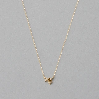 【ete】[Winter Treat｜VERY MERRY] K18YG 星夜棕鑽項鍊(金色)