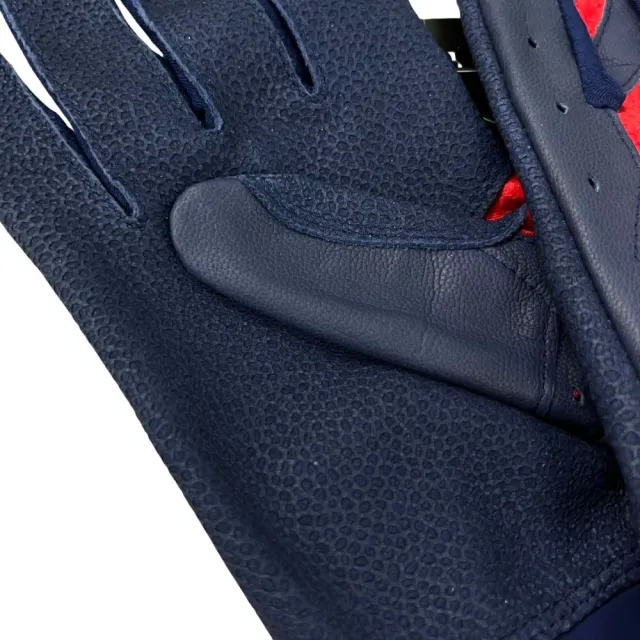 【NIKE 耐吉】ALPHA ELITE 2.0山羊皮成人打擊手套深藍X紅一雙入(N1013006638)