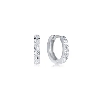 【點睛品】網路獨家款 純粹光環 鉑金耳環(一對)