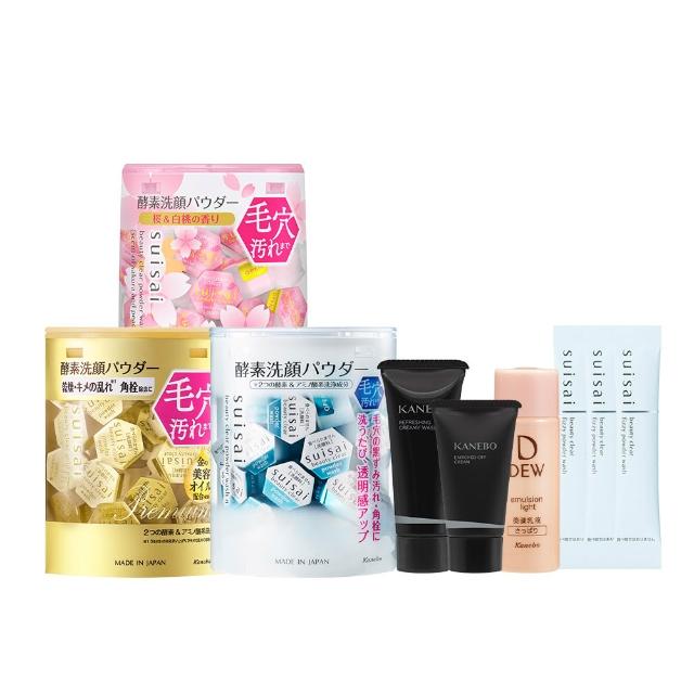 【Kanebo 佳麗寶】suisai 淨透酵素粉綜合冠軍3入組(多款任選_共96顆)