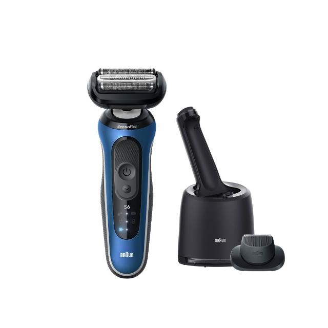 【德國百靈BRAUN】6系列PRO 靈動親膚電動刮鬍刀/電鬍刀 清潔充電座組(62-B7200cc)