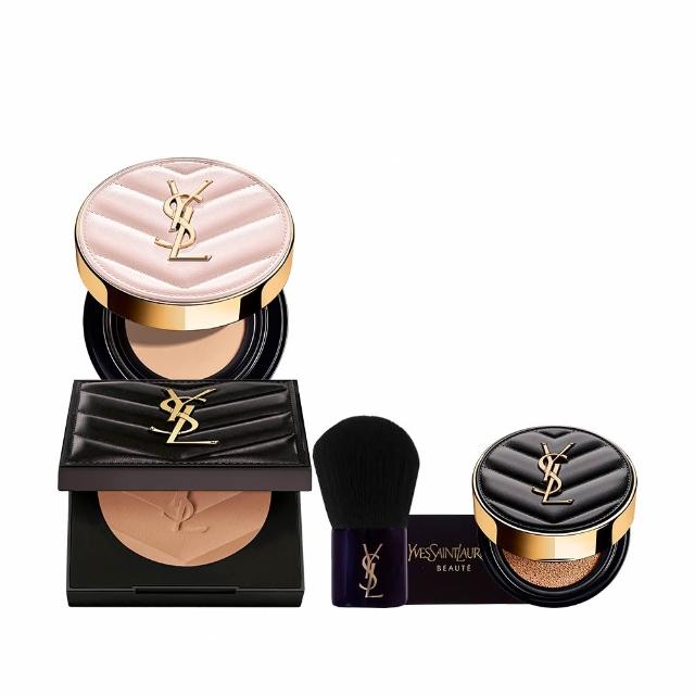 【YSL】官方直營 超模光感持久底妝組(粉氣墊12g +蜜粉餅)