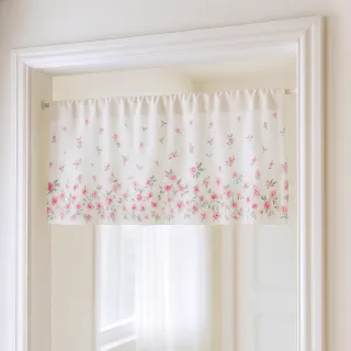 【PLUSIEURS】小碎花物語棉紗短簾(寬95x高45公分 附贈伸縮桿)