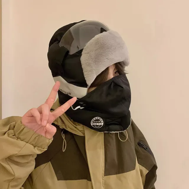 【TLYS-J】三合一加絨加厚保暖帽 戶外騎行雷鋒帽 口罩式護耳套頭帽 飛行帽 護耳帽 滑雪帽 包頭帽 毛帽