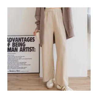 【OB 嚴選】細緻磨毛鬆緊腰直筒長褲 《BA7652》